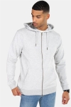 Only & Sons Basic Tröja Zip Hoodie Unbrushed Light Grey Melange