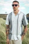 ONLY & SONS Caiden SS Stripe Linen Resort Shirt Cloud Dancer