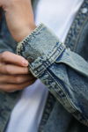 Jack & Jones Austin Wide Fit Denim Shirt LS Light Blue Denim