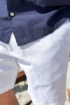 Clean Cut Copenhagen Barcelona Cotton Linen Shorts White