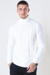 Only & Sons Rigge 3 Cable Roll Neck Sticka Cloud Dancer