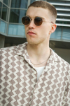 Jack & Jones Summer Luke Regular Fit Texture Resort Shirt SS Mocha Meringue