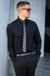 Clean Cut Copenhagen Clean Formal Stretch Shirt LS Black