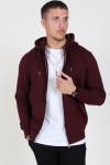 Solid Organic Morgan Zip Sweat Wine Red Mel