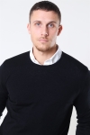 Mos Mosh Adam Supima O-Neck Knit Black