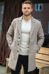 Jack & Jones MOULDER WOOL COAT Greige