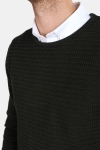 Clean Cut Aberdeen Crew Neck Sticka Dark Green Melange