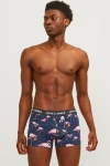 Jack & Jones Flamingo Trunks 5 Pack Navy Blazer