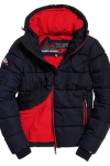 Superdry Sports Puffer Jacka Navy/Bright Red