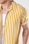 Only & Sons Wayne Striped Viscose Skjorta Golden Spice