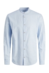 Jack & Jones Summer Band Linen Shirt LS Cashmere Blue Stripe