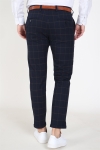 Les Deux Como Check Kostym Pants Dark Navy/Brown