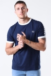 Fred Perry Taped Ringaer T-shirt Carbon Blue
