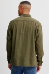 Solid Allan Linen Overshirt Deep Lichen Green