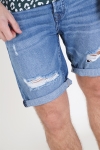 Only & Sons Ply Damage Shorts Blue Denim