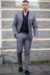 Jack & Jones Premium Franco Slim Fit Kostym Light Grey Melange