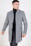 Only & Sons Maximilian Wool Trench Rock Light Grey Melange