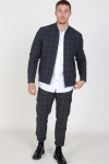 Les Deux Como Wool Check BomberJacka Charcoal/Black