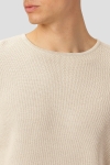 Clean Cut Copenhagen Lauritz Crew Knit Ecru Melange