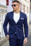 Jack & Jones Premium Franco Slim Fit Kostym Medieval Blue