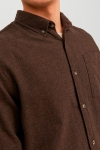 Jack & Jones Classic Melange Shirt L/S Seal Brown