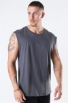 Urban Classics Open Edge Sleeveless Tee Dark Shadow