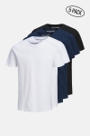 Jack & Jones JJEORGANIC BASIC TEE SS O-NECK 5PK MP BLK NAVY WHT