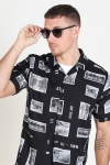 Only & Sons Oliver SS Printed Skjorta Black