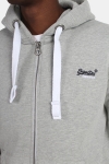 Superdry Orange Label Zip Hoodie Grey Marl