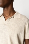 Clean Cut Copenhagen Thomas Knit Polo Ecru