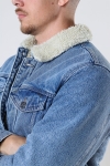 ONLY & SONS LOUIS TEDDY JACKET Blue Denim