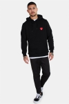 Mister Tee Heart Hoodie Black