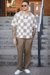 Jack & Jones Athletico Loose Fit Crochet Polo Shirt SS Desert Taupe