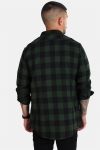 URBAN CLASSICS Checked Flanell Skjorta Black/Forest