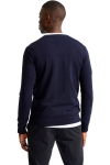 Selected BERG LS KNIT V-NECK Navy Blazer Melange