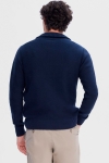 Selected Axel LS Knit Half Zip Sky Captain