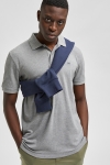 Selected SLHAZE SS POLO W NOOS Medium Grey Melange