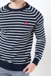 Kronstadt Liam Recycled Cotton Striped Sticka Navy/White