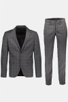 Lindbergh Checked Men's Kostym Check Grey