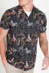 Only & Sons Gabrial S/S Animal Viscose Skjorta Black/Zoo Print