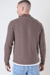 Clean Cut Copenhagen Lauritz 1/2 Zip Knit Dark Brown Melange