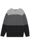 Clean Cut Copenhagen Tim O Neck Knit Grey mix