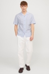 Jack & Jones Summer Resort Linen Shirt SS Cashmere Blue Stripe