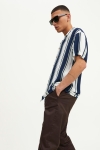 Jack & Jones JORMALIBU RESORT STRIPE SHIRT SS Swamp