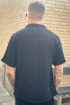 ONLY & SONS Braddock Regular SS Resort Waffle Shirt Jet Black