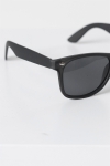 Fashion 1398 Wayfarer Solgasögon Black Rubber Grey Lens