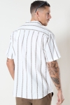 Solid Lin Stripe Shirt Off White