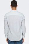 ONLY & SONS Caiden LS Stripe Linen Shirt Cashmere Blue