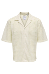 ONLY & SONS Novak Relax Resort SS Zigzag Shirt Egret
