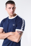 Fred Perry Taped Ringaer T-shirt Carbon Blue